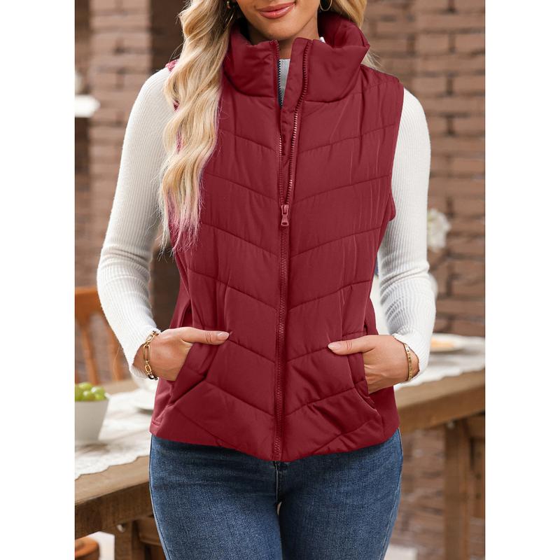 ⏰Puffer Vest Women Sleeveless Zip Up Outerwear