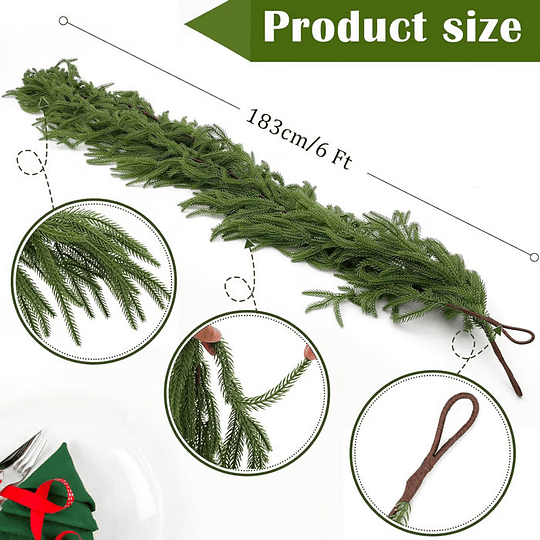 🎄Natural Christmas Greenery-Norfolk Pine Branch
