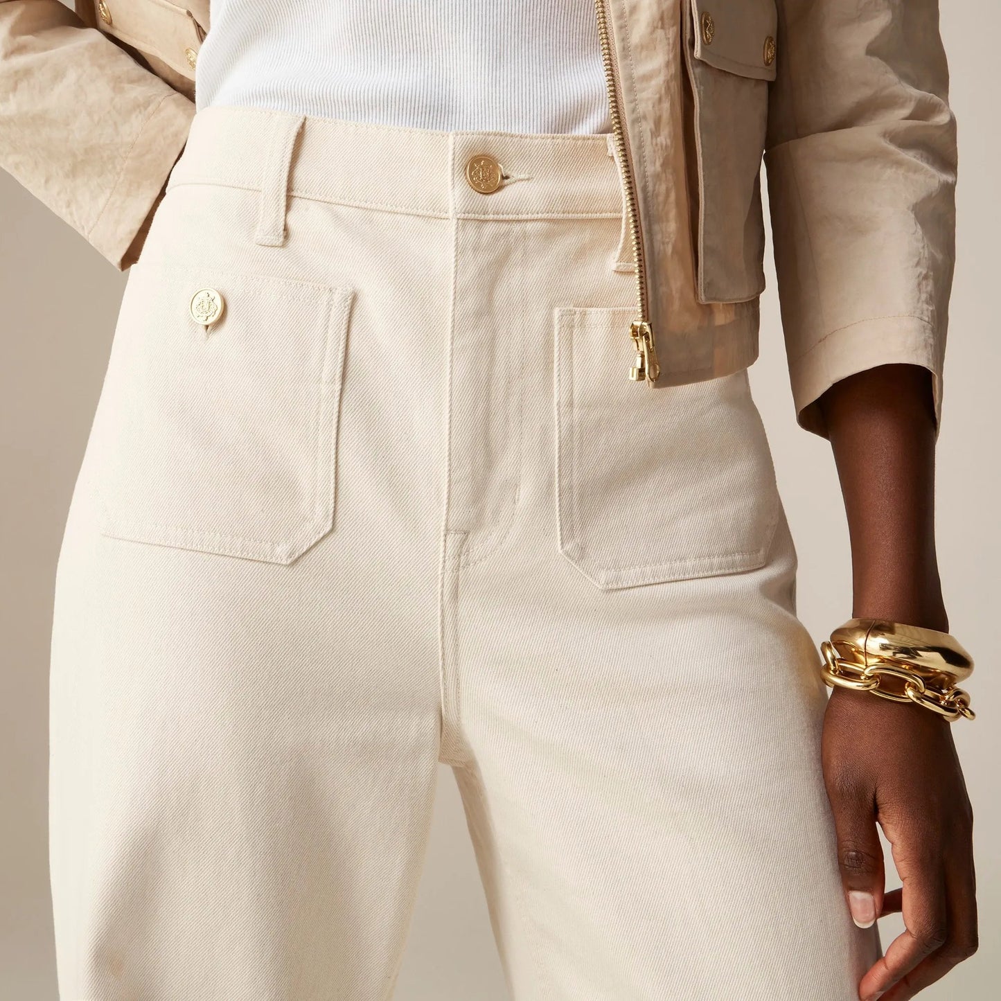 Tummy Control Sailor Wide Leg Jeans