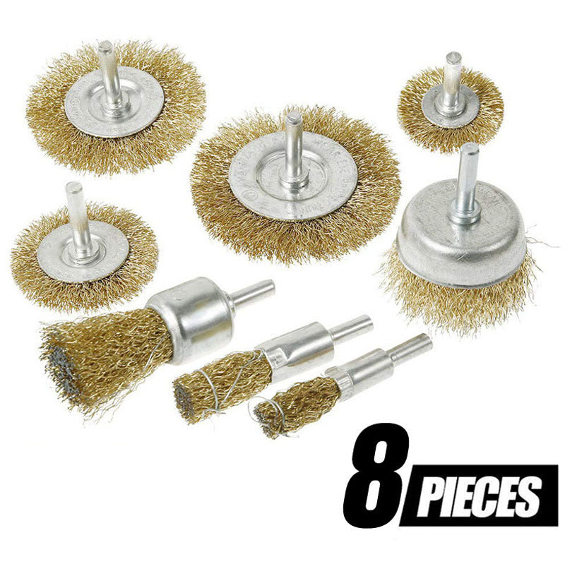 6MM Handle Steel Wire Wheel Rust Removal and Polishing Brush