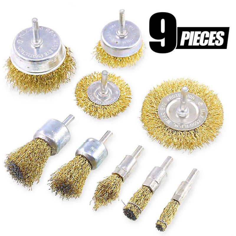 6MM Handle Steel Wire Wheel Rust Removal and Polishing Brush