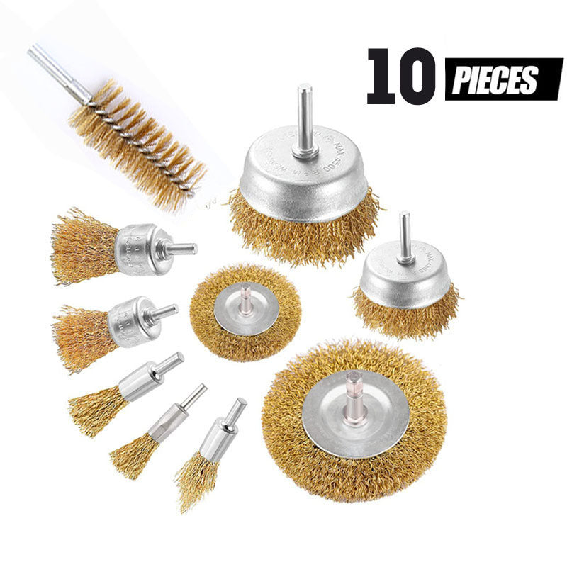 6MM Handle Steel Wire Wheel Rust Removal and Polishing Brush