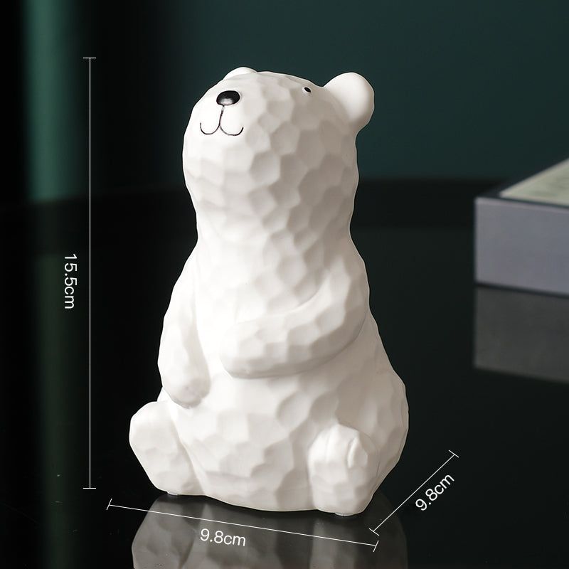 Modern Ceramic Bear Figurine