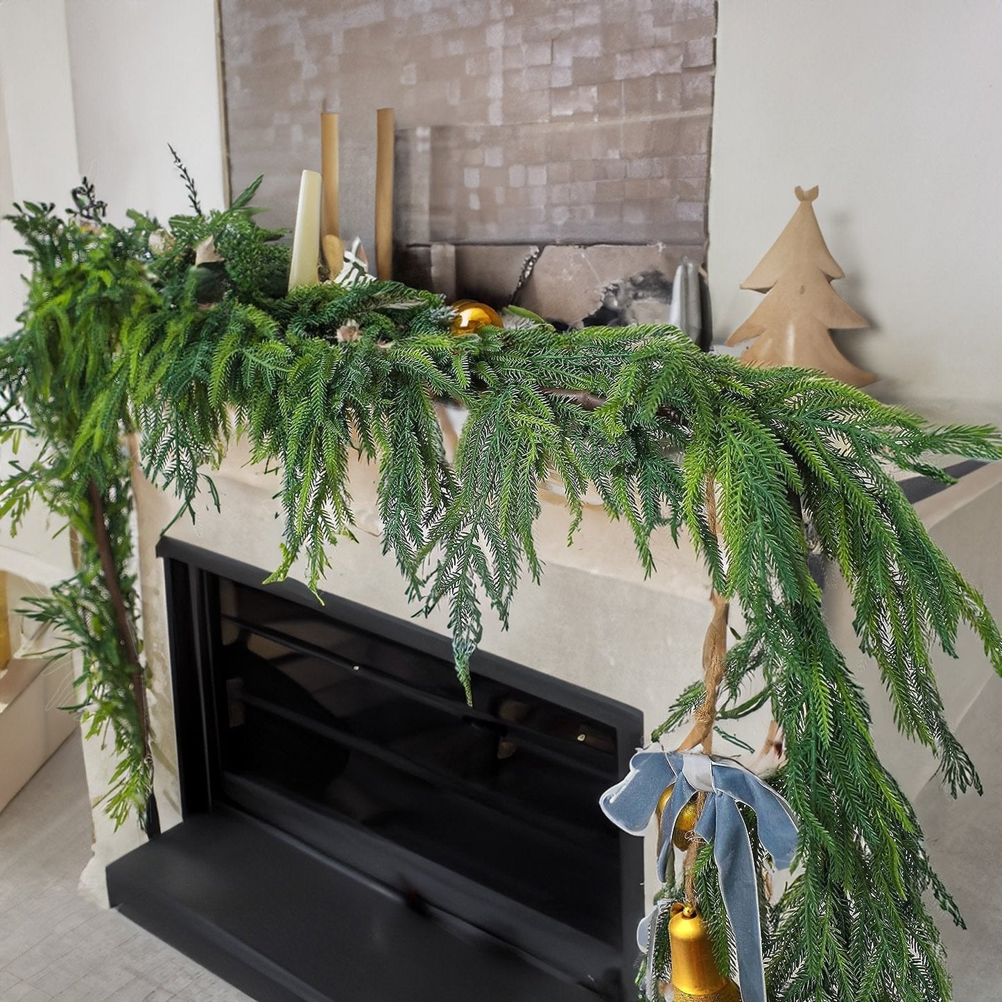 🎄Natural Christmas Greenery-Norfolk Pine Branch