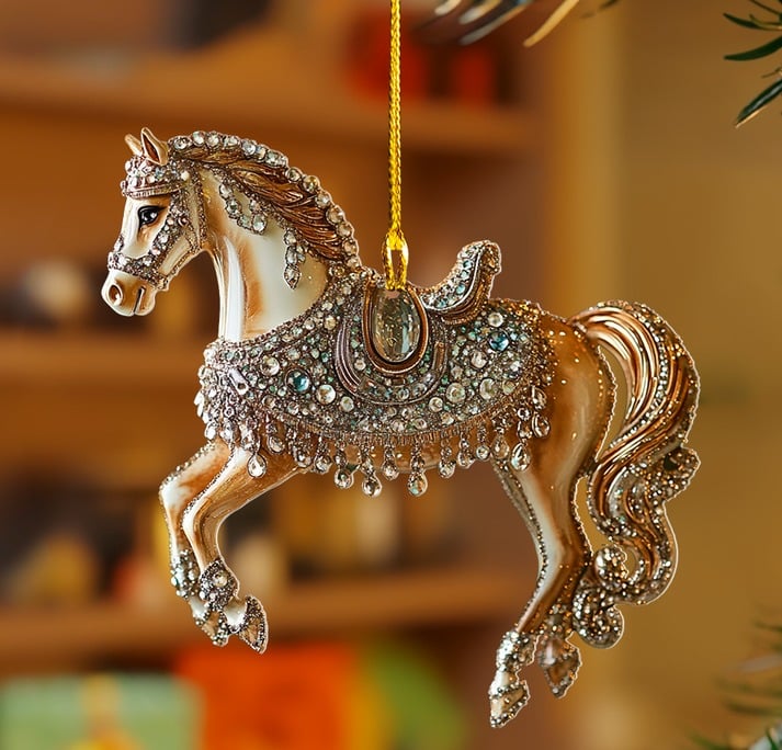 🔥🎁Handmade Horse Christmas Ornament(2D)