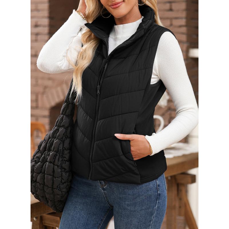 ⏰Puffer Vest Women Sleeveless Zip Up Outerwear