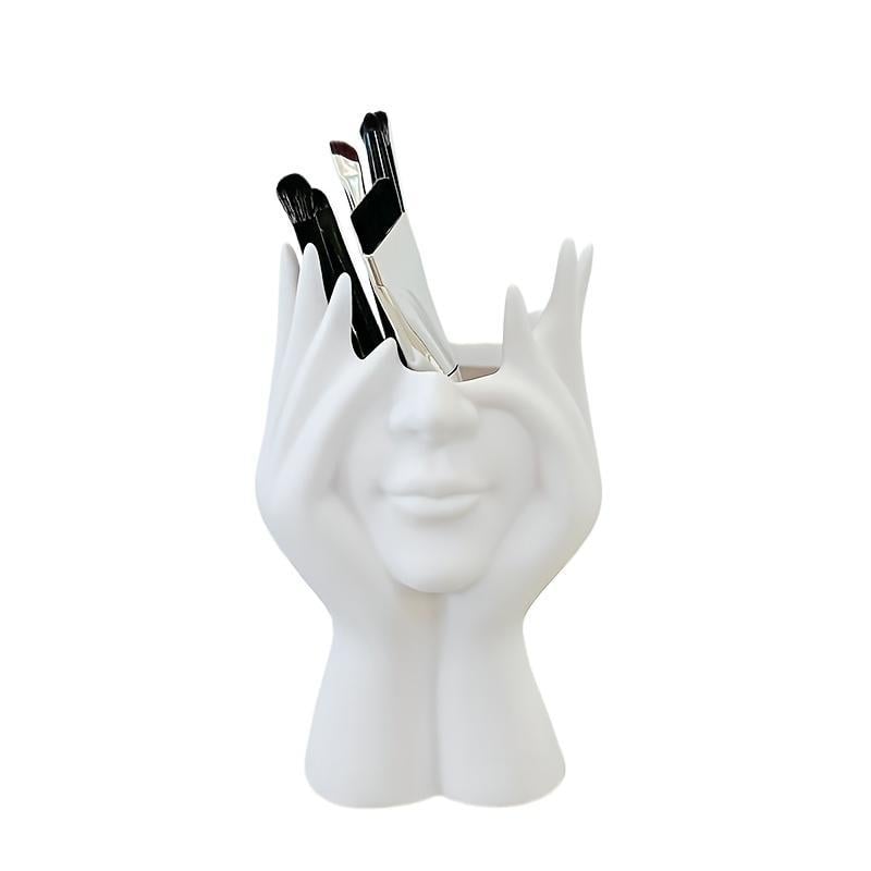 Creative hand-shaped makeup brush holder  flower stand🎁