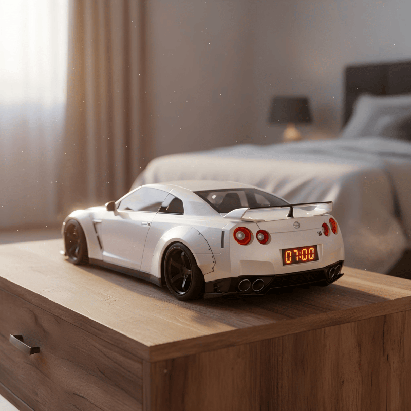 Hypercar Alarm Clock Realistic Engine & Light Effects