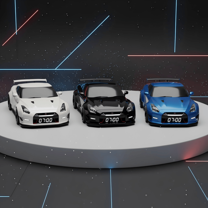 Hypercar Alarm Clock Realistic Engine & Light Effects