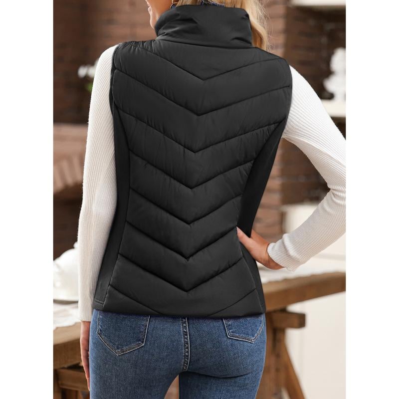 ⏰Puffer Vest Women Sleeveless Zip Up Outerwear