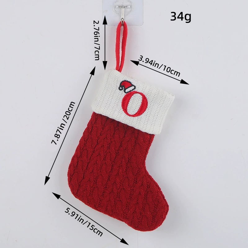 🎅Christmas Sale 49% OFF-🧦Personalized letter knitted Christmas stocking fireplace ornament