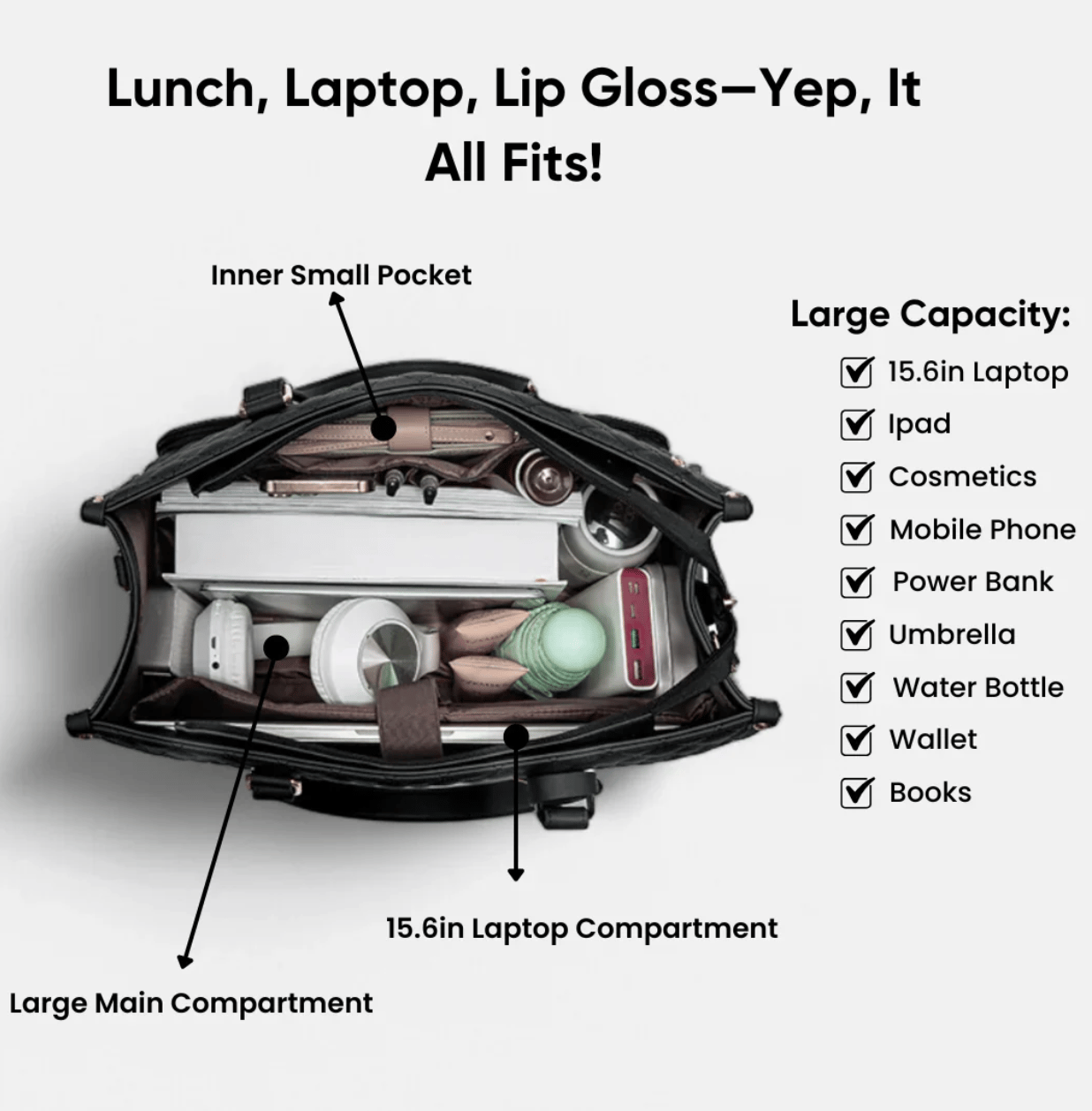 💝2 in 1 Tote Bag Lunch Bag Combo💝