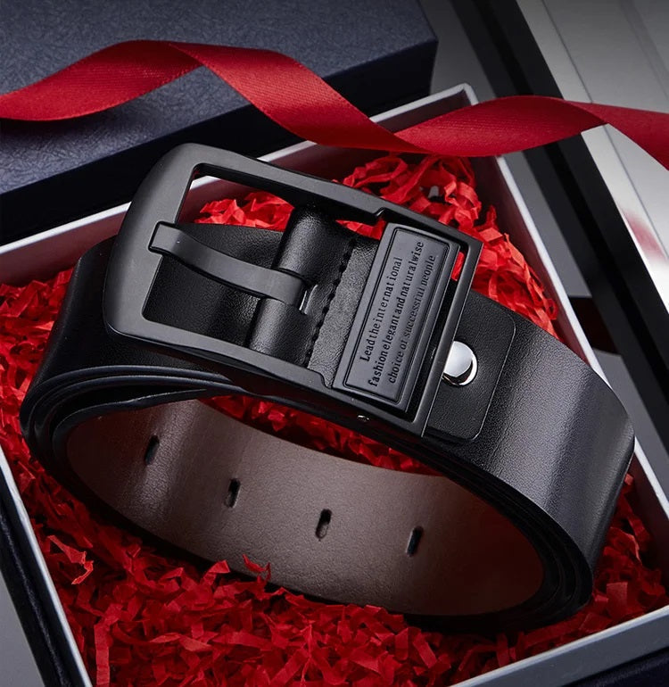 🎁[Practical gift for him] Men's business leather belt
