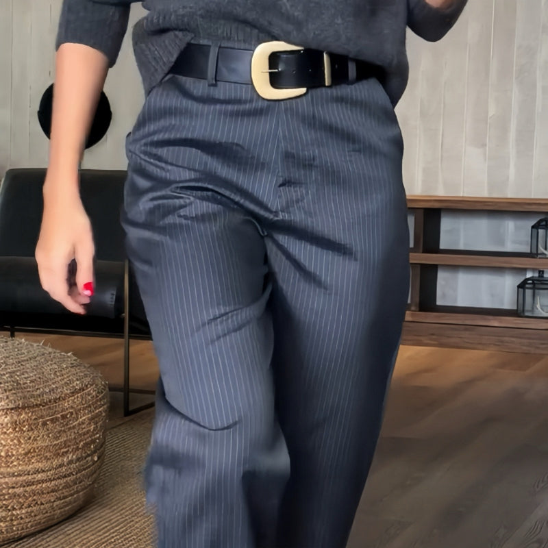 🔥Women's High Waist Casual Straight Blazer Pants🍃