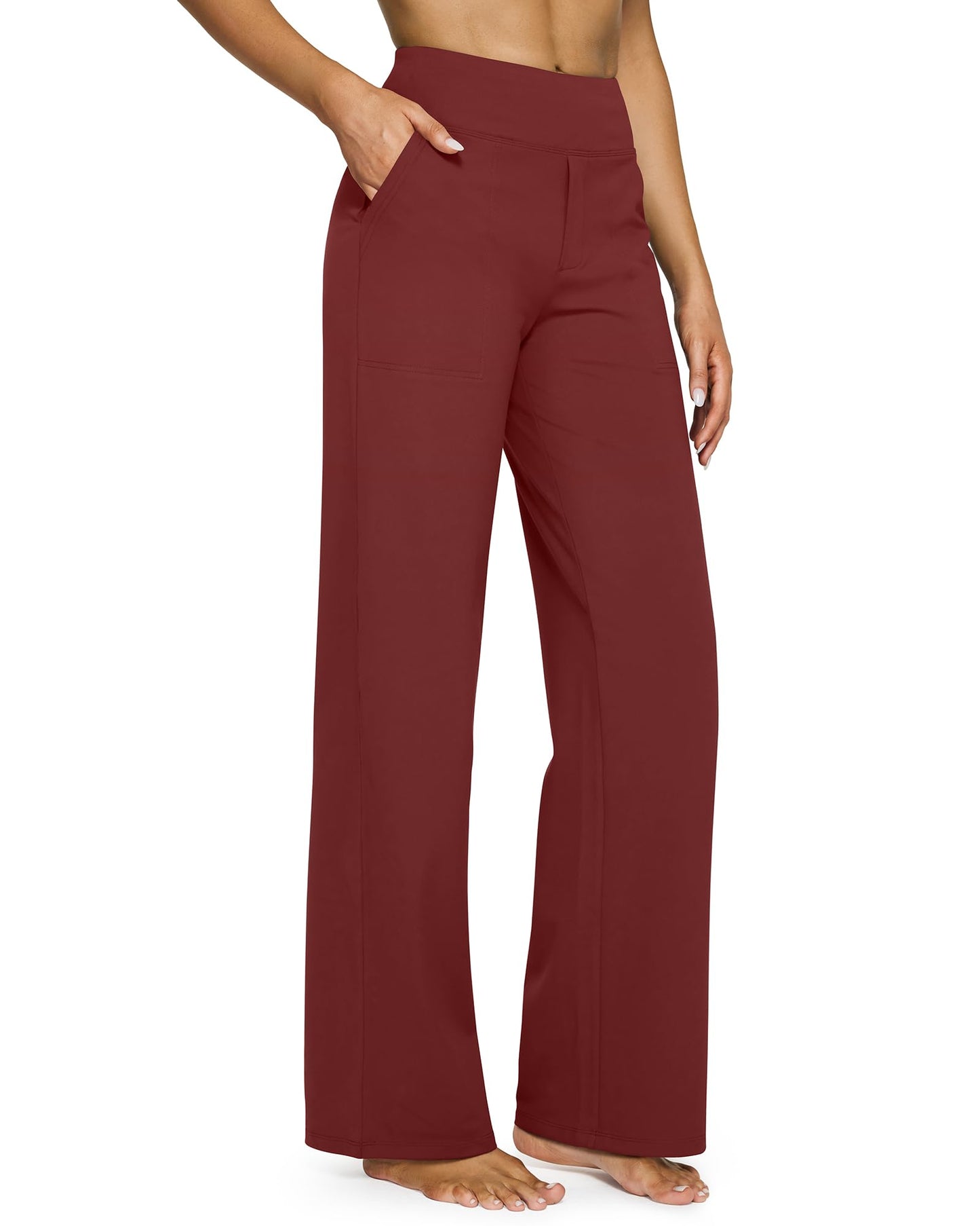 🔥🔥Women's High Waist Stretch Casual Yoga Wide Leg Pants